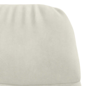 vidaXL Fauteuil relax crème velours