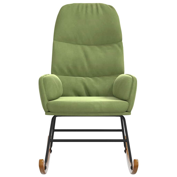 vidaXL Rocking Chair Light Green Velvet