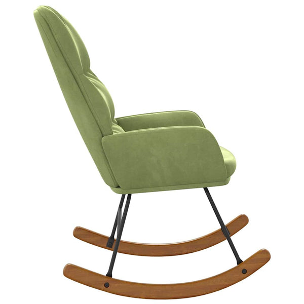 vidaXL Rocking Chair Light Green Velvet