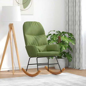 vidaXL Rocking Chair Light Green Velvet