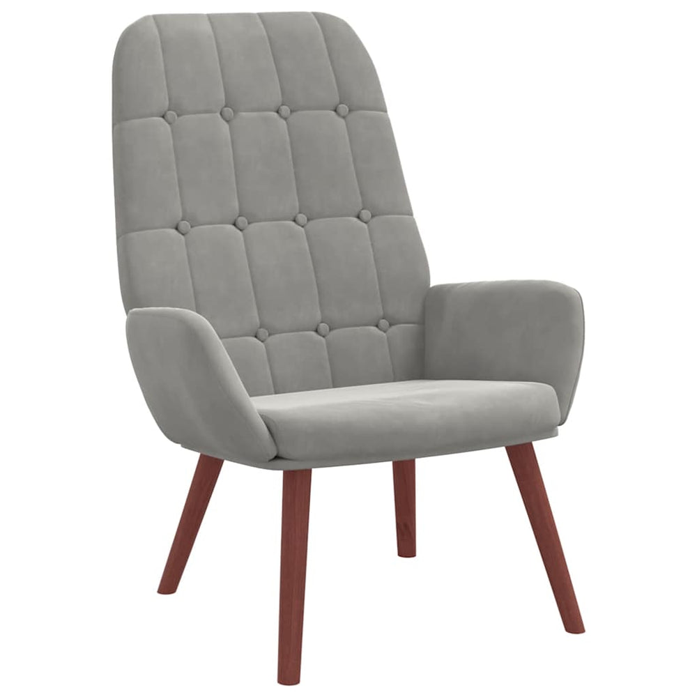 vidaXL Fauteuil de relaxation gris clair velours