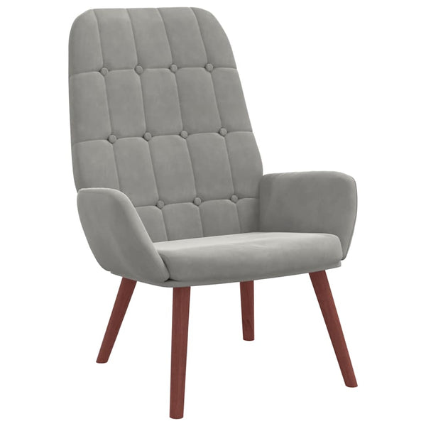 Sessel Hellgrau Samt Relaxsessel