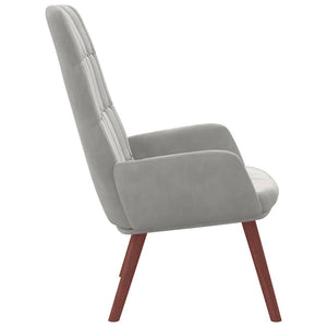 Sessel Hellgrau Samt Relaxsessel