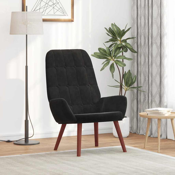 vidaXL Fauteuil relax noir velours