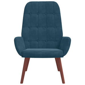vidaXL Fauteuil relax velours bleu