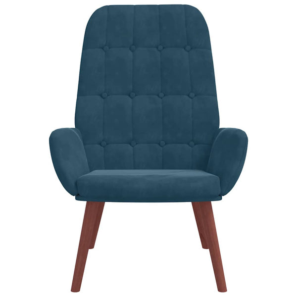 vidaXL Fauteuil relax velours bleu