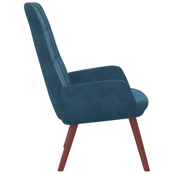 vidaXL Fauteuil relax velours bleu