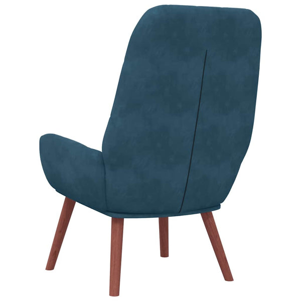 vidaXL Fauteuil relax velours bleu