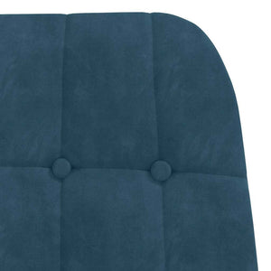 vidaXL Fauteuil relax velours bleu