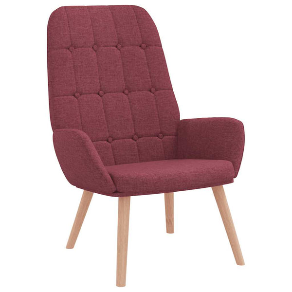 vidaXL Fauteuil relax en tissu rouge bordeaux