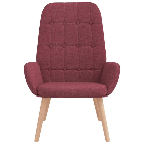 vidaXL Fauteuil relax en tissu rouge bordeaux