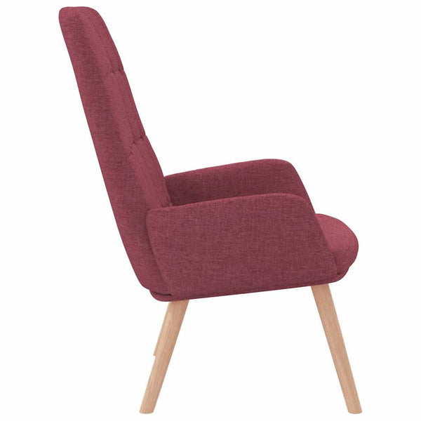 vidaXL Fauteuil relax en tissu rouge bordeaux