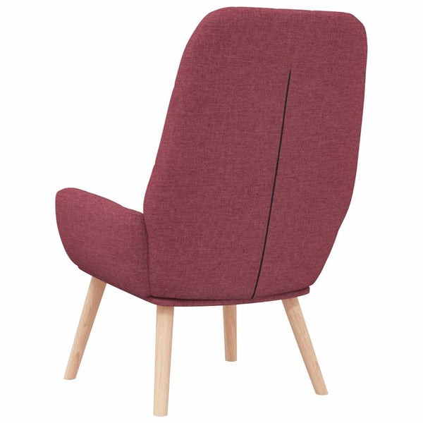 vidaXL Fauteuil relax en tissu rouge bordeaux