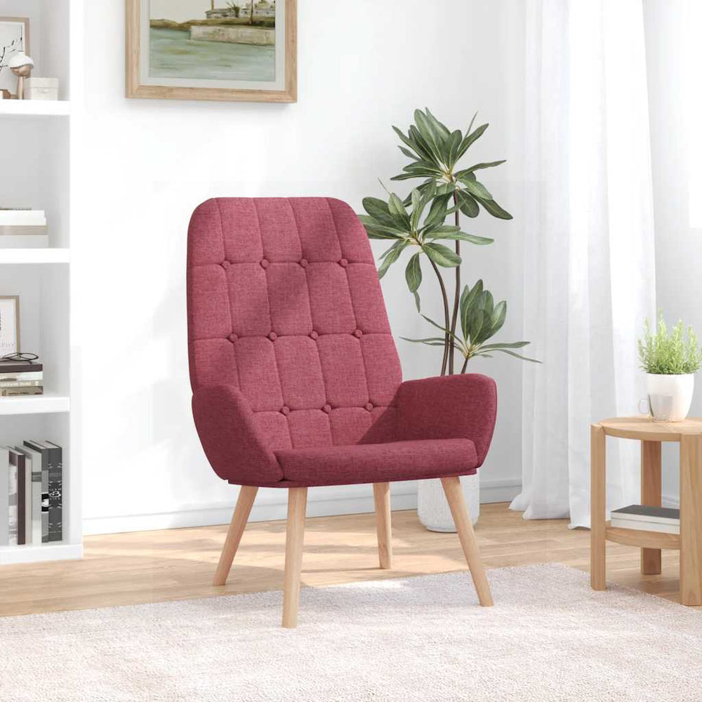 vidaXL Recliner Fabric Wine Red