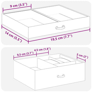 Schmuckkästchen Weiß 3-Schichtig Abschließbar