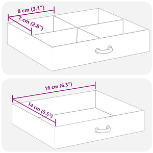 Abschließbares Schmuckkästchen, 4 Schichten, Weiß