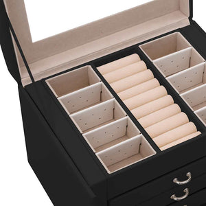 Abschließbares Schmuckkästchen mit 4 Schichten