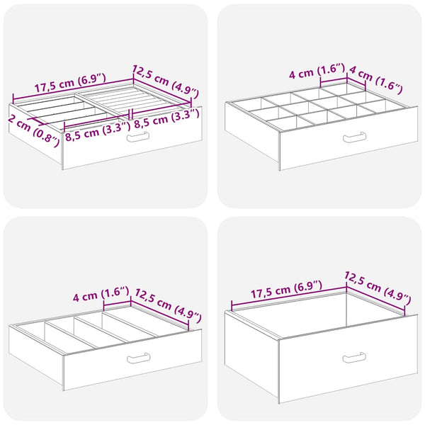 Abschließbares Schmuckkästchen mit 5 Schichten