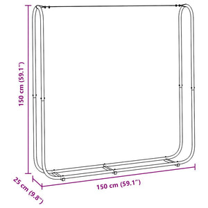 Verzinktes Kaminholzregal 150 cm