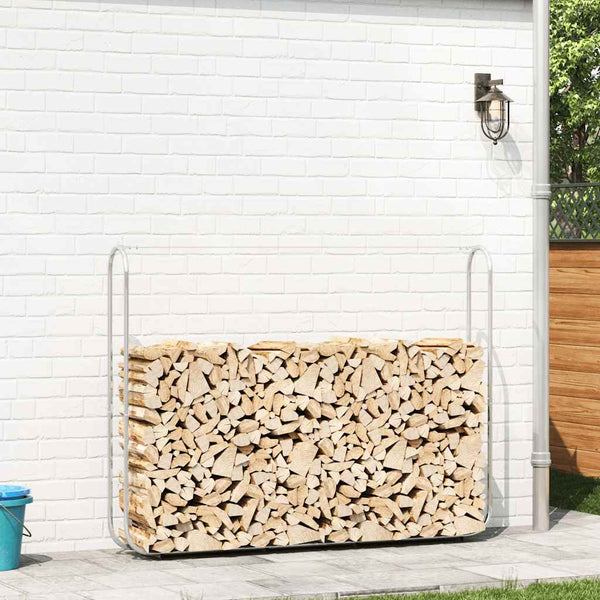 Verzinktes Kaminholzregal 200x25x150 cm