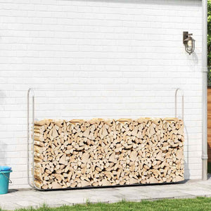 Verzinktes Kaminholzregal Stahl 250x25x150 cm