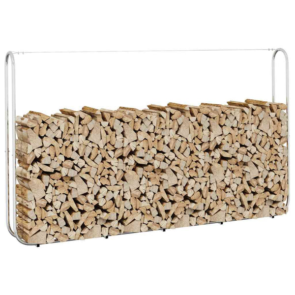 Verzinktes Kaminholzregal Stahl 250x25x150 cm