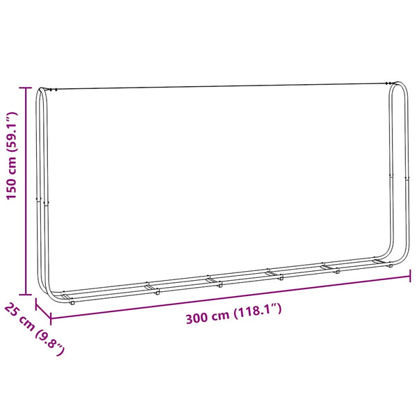 Verzinktes Kaminholzregal, 300 cm