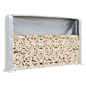 Verzinktes Brennholzregal mit Regenschutz 250cm