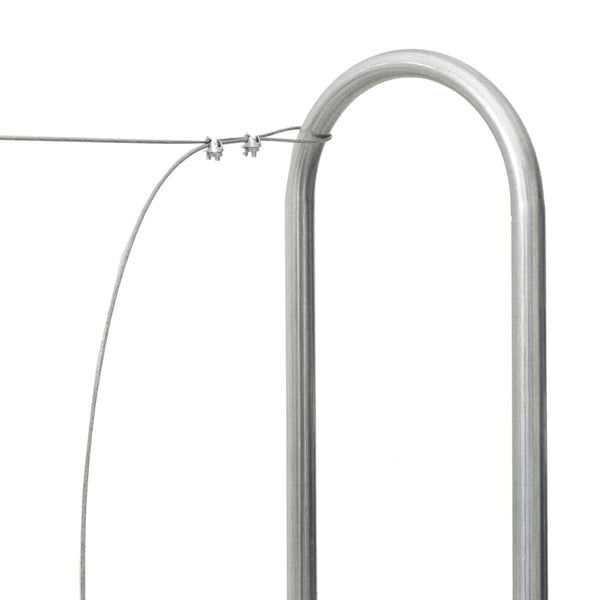 Verzinktes Brennholzregal mit Regenschutz 250cm