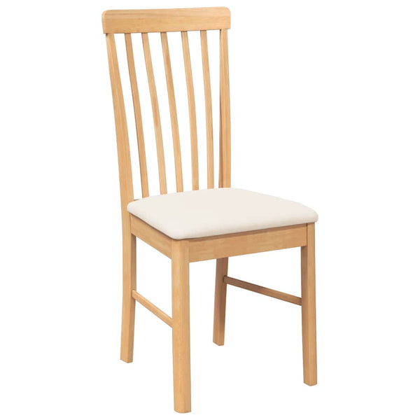 Esszimmerstühle 2er Set Gummibaum Massivholz