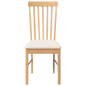 Esszimmerstühle 2er Set Gummibaum Massivholz