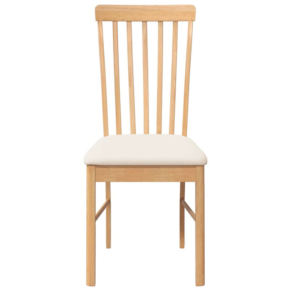 Esszimmerstühle 2er Set Gummibaum Massivholz