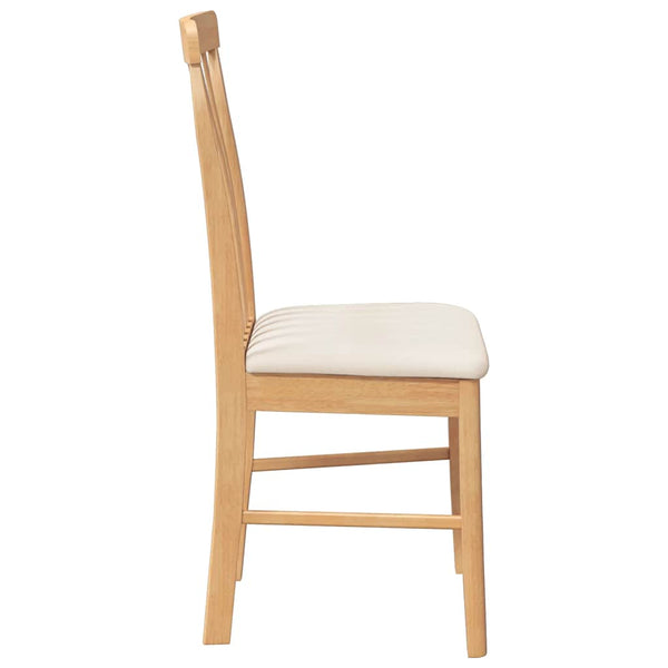 Esszimmerstühle 2er Set Gummibaum Massivholz