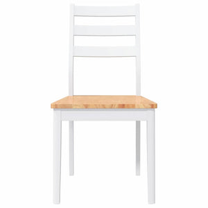 Esszimmerstühle 2er Set Weiß Gummibaumholz