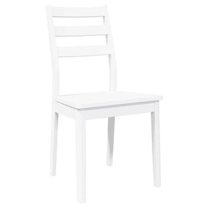 Esszimmerstühle 2er Set Weiß Gummibaumholz