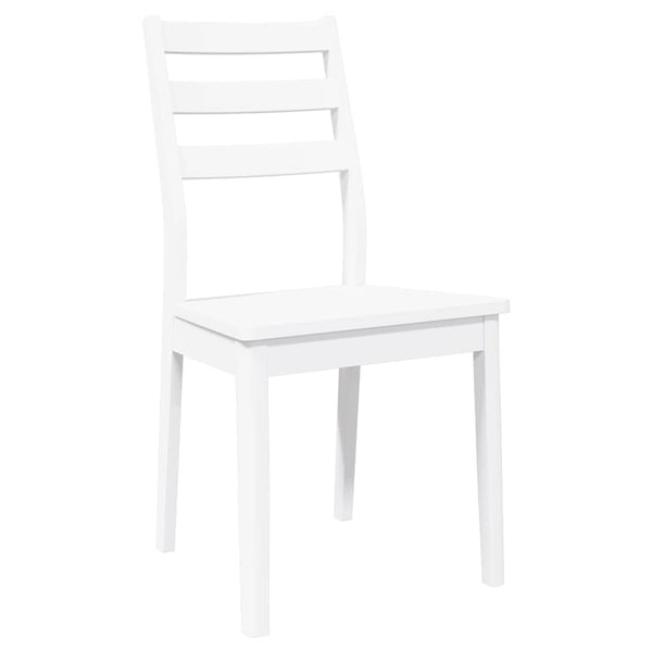 Esszimmerstühle 2er Set Weiß Gummibaumholz