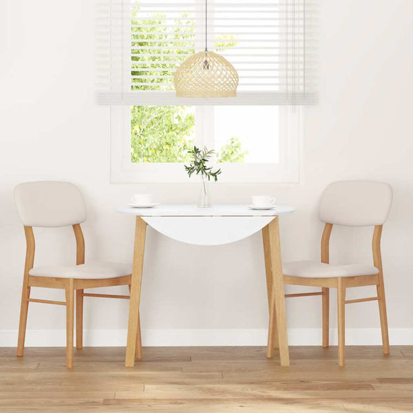 vidaXL Chaises de salle à manger avec coussins 2 pcs. Bois d'hévéa massif naturel