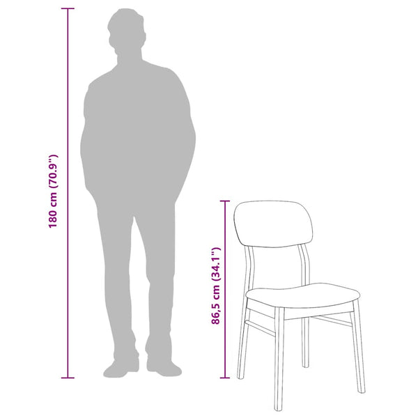 vidaXL Chaises de salle à manger avec coussins 2 pcs. Bois d'hévéa massif naturel