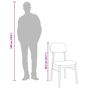 vidaXL Chaises de salle à manger avec coussins 2 pcs. Bois d'hévéa massif naturel