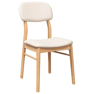 vidaXL Chaises de salle à manger avec coussins 2 pcs. Bois d'hévéa massif naturel
