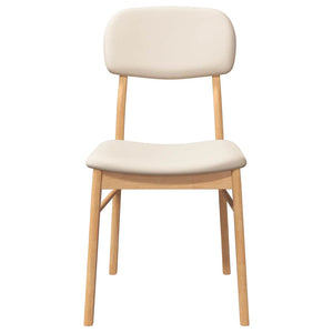 vidaXL Chaises de salle à manger avec coussins 2 pcs. Bois d'hévéa massif naturel