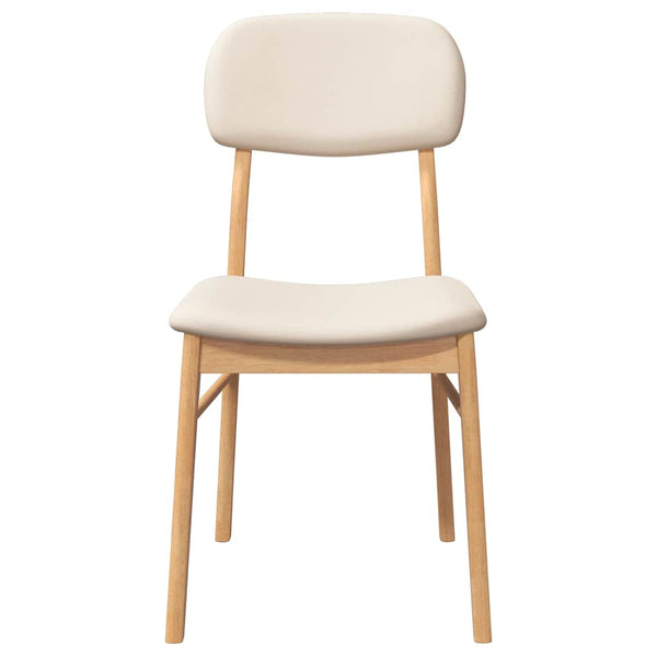 vidaXL Chaises de salle à manger avec coussins 2 pcs. Bois d'hévéa massif naturel