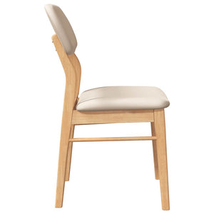 vidaXL Chaises de salle à manger avec coussins 2 pcs. Bois d'hévéa massif naturel