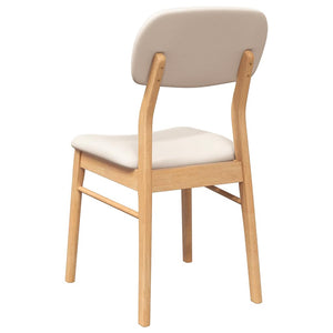 vidaXL Chaises de salle à manger avec coussins 2 pcs. Bois d'hévéa massif naturel
