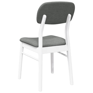 Esszimmerstühle 2er Set Weiß Gummibaumholz