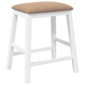 Weiße Barstühle mit Kissen, 2er Set