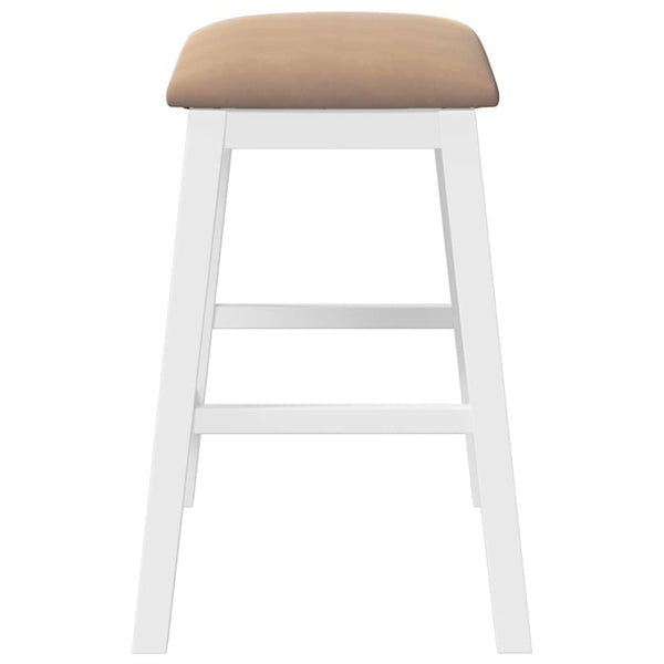 Weiße Barstühle mit Kissen, 2er Set
