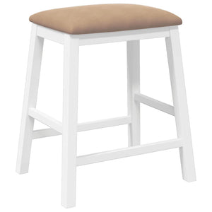 Weiße Barstühle mit Kissen, 2er Set