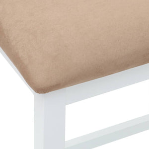 Weiße Barstühle mit Kissen, 2er Set