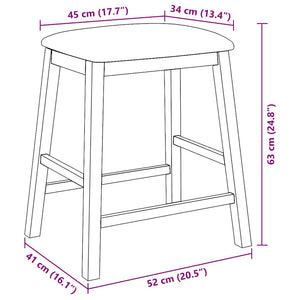 Weiße Barstühle mit Kissen, 2er Set